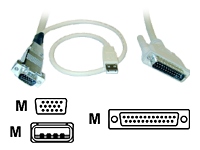 Rose CAB-CXUSBC035 Ultracable Vga Usb Km Switch To Cpu Coax High Resol