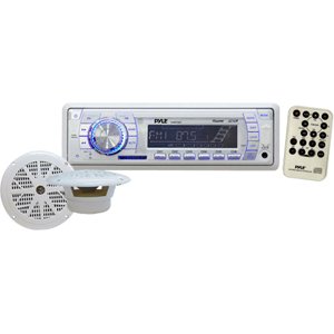 Pyle PLMRKT33WT Marine Mechless Amfm Radio Usbsd Reader