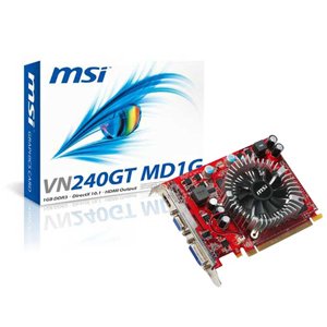 Msi VN240GT-MD1G Nv240gt Pci E16 20 1gb Ddr3 Dvi Vga Hdmi Hdcp Fan 128