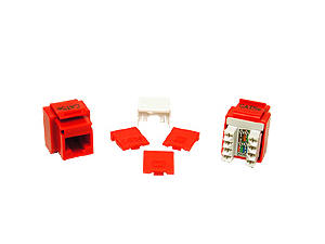 C2g 03794 Cat5e 180 Keystone Jack Red