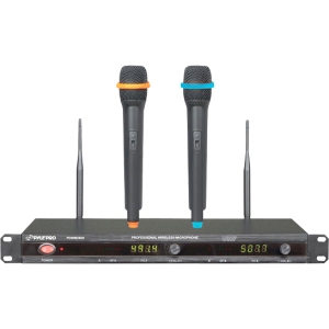 Pyle PDWM2800 Professional Uhf Wireless Microphone System With 2 Mics