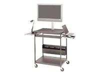 Bretford TC12FC-BK Lcd Projector Cart With Slide Out Shelf  Fp Mount