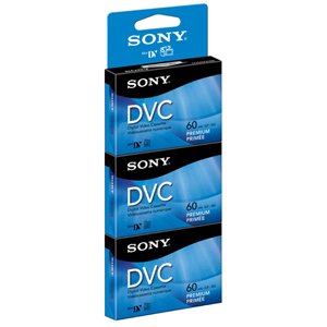 Sony DVM60PRR/3 3 Pack 60 Min Premium Dvc With Hang Tab