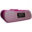 Sangean RCR-10 PINK Am Fm Rds Digital Atomic Clock Radio W Ipod Dock