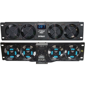 Pyle PFN41 Rack Mount 4 Cooling Fans With Display