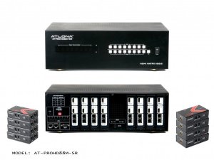 Atlona AT-PROHD88M-SR 8x8x2 Hdmi V13 Matrix Switcher With Lan Control 