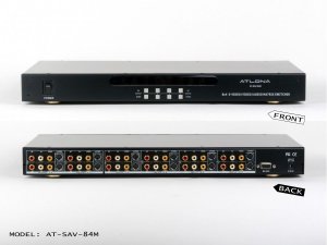 Atlona AT-SAV-84M 8x4 S Video Composite Video And Audio Matrix Switch 