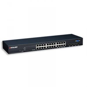 Intellinet 523554 24-port Rackmount Managed Switch With Sfp Slots