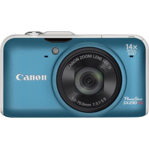 Canon 5044B001 Powershot Sx230 Hs Blue 121mp 14x Opt Zoom 3in Lcd 1080