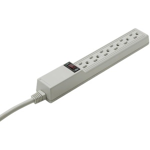 Steren 905-106 6 Outlet Plastic Surge Strip Ul