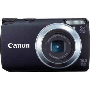 Canon 5035B001 Powershot A3300 Is Black 16mp 5x Opt Zoom 3in Lcd 720p 