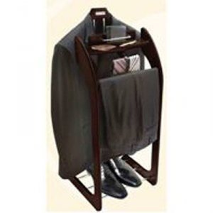 Smartek ST-90E Dark Wood Clothes Valet Stand