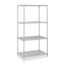 Safco 5288GR Starter Unit 4 Shelves 4 Post 1000lb P Shelf 36