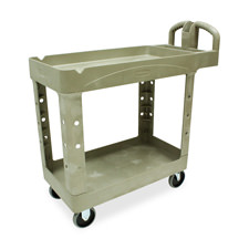 Rubbermaid 450088BG 2 Shelf Cart W Lipped Shelf 17 7 8