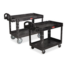 Rubbermaid 452088BK Utility Cart 2 Shelf Hvydty 24