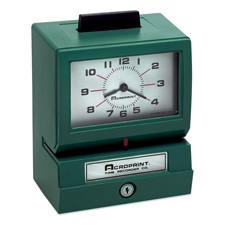 Acroprint 011070400 Time Clock Heavy Duty Manual Day Of Week Hours Min