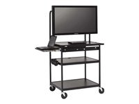 Bretford FP42UL-P5BK Flat Panel Wide Body Tv Cart For 26inch-42inch Mo