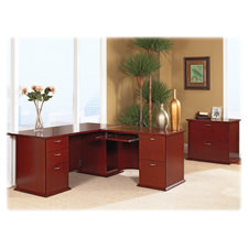 Lorell 90000 Bow Front Desk Double Pedestal 72