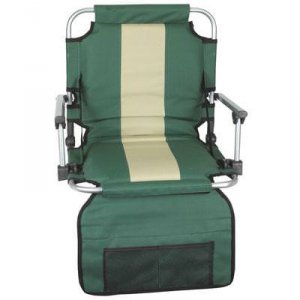 Stansport G-8-10 Stadium Seat With Arms - Green Tan Stripe