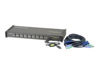 Iogear GCS138KITUP 8pt Kvm Switch Ps 2 1u Osd W 4 6 Feet 4 10 Feet Cab