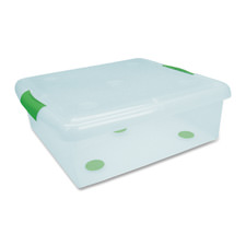 Iris 170255 Storage Box Underbed 28 Qrt Clear Green