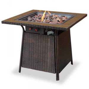 Blue GAD1001B Lp Gas Outdoor Firebowl W Tile