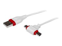 Startech USBHAUBMB1MW .com Usb To Micro Usb And Mini Usb Combo Cable