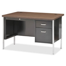 Lorell 41296 Single Pedestal Teacher's Desk 48