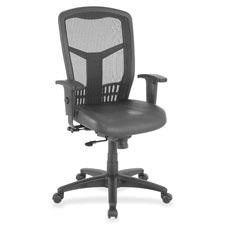 Lorell 86208 Executive Chair Adjustable Leather Black