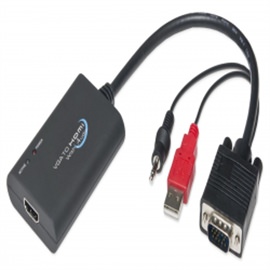 Syba SY-ADA31025 Vga To Hdmi Adapter, Built-in Audio, Usb Powered, Sup