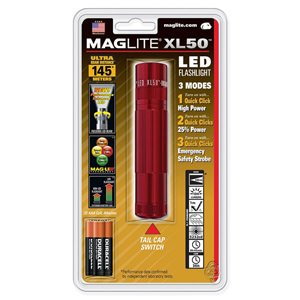 Maglite XL50S3036 Xl50-s3036 - Xl50 200 Lumens Red Led Flashlight