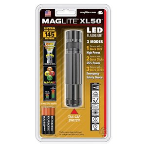 Maglite XL50S3096 Xl50 3cell Aaa Led Flashlight Gray