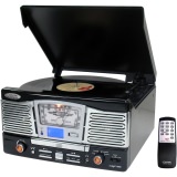 Pyle PTCD8UB Retro Style Turntable With Cd R Adio Usb Sd Mp3 Wma  Viny