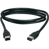 Qvs CC1394-15 15ft Ieee 1394 6pin To 6pin M M Firewire Ilink Black Cab