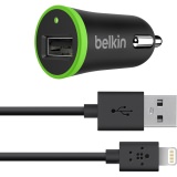 Belkin F8J078BT04-BLK Single Micro Car Charger,5v,2.1a,w4 Ltg