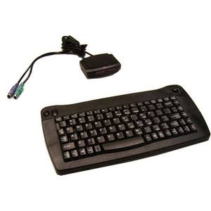 Adesso ACK-573PB 88key Wireless Ir Ps2 Mini Trackball Keyboard Black