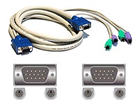 C2g 23473 6 Feet Hres 3 In 1 Kvm Cable