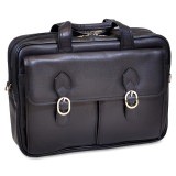 Mcklein 15735C Usa Hyde Park Black   Double Compartment Laptop Case