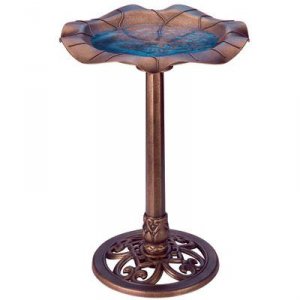 Gardman BA01282 Lily Leaf Bird Bath Copper