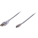 Manhattan 333412 6ft Usb 2.0 A Male  Mini-b Male Cable