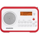 Sangean PR-D18RD Amfm Clock Portacble Digital Radio 10 Station Lcd Dis