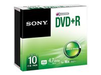 Sony 10DPR47SS 10 Pack Dvd R Slim Jewel Case