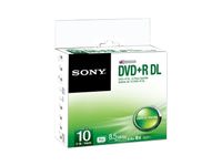 Sony 10DPR85SH Dvd+r, , 8.5gb, 2.4x, Double Layer, 10pk Spindlelayer, 