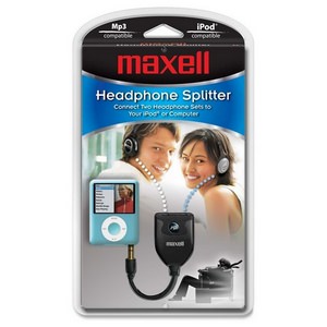 Maxell 191206 Headphone Splitter, Ipod, Mp3, Etc. P-6