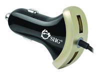 Siig AC-PW0P12-S1 5a Tri-output Usb Car Charger Easily Charges And Pow