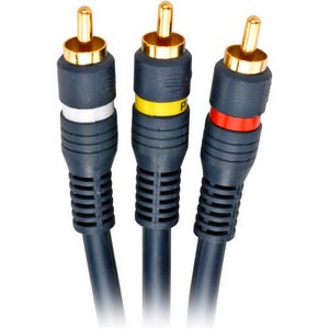 Steren 254-310BL 254 310bl  Rca Audio Video Cable 3ft