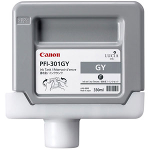 Original Canon 1495B001 Pigment Gray Ink Tank 330ml Pfi 301gy