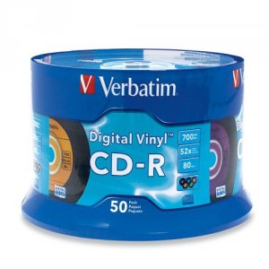 Verbatim 94587 (r)  700mb 80-minute Digital Vinyl Cd-rs (50-ct Spindle