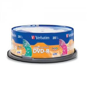 Verbatim 97503 Dvd-r, , 4.7gb, 16x, Kaleidoscope Series, 20pk Spindle,