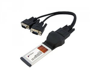 Startech EC2S952 .com 2 Port Native Expresscard Rs232 Serial Adapter C